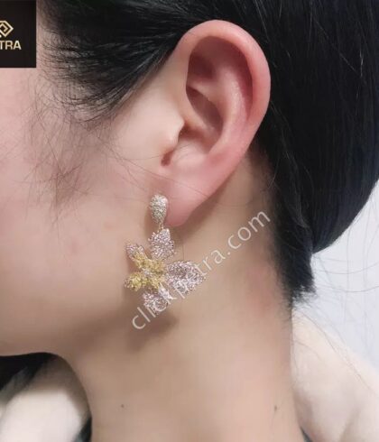 petra-fashion-flower-leaves-celebrity-earrings-2