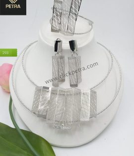 luxury-4pcs-big-wave-design-silver-jewelry-set