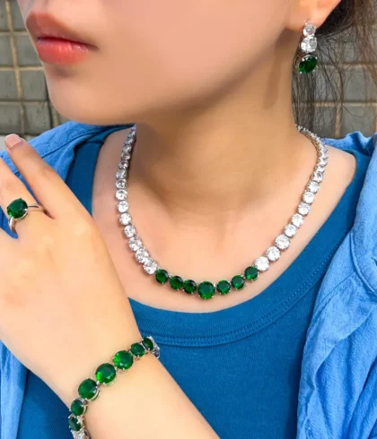 petra-trendy-4pcs-round-green-white-cubic-zircon-american-jewelry-set